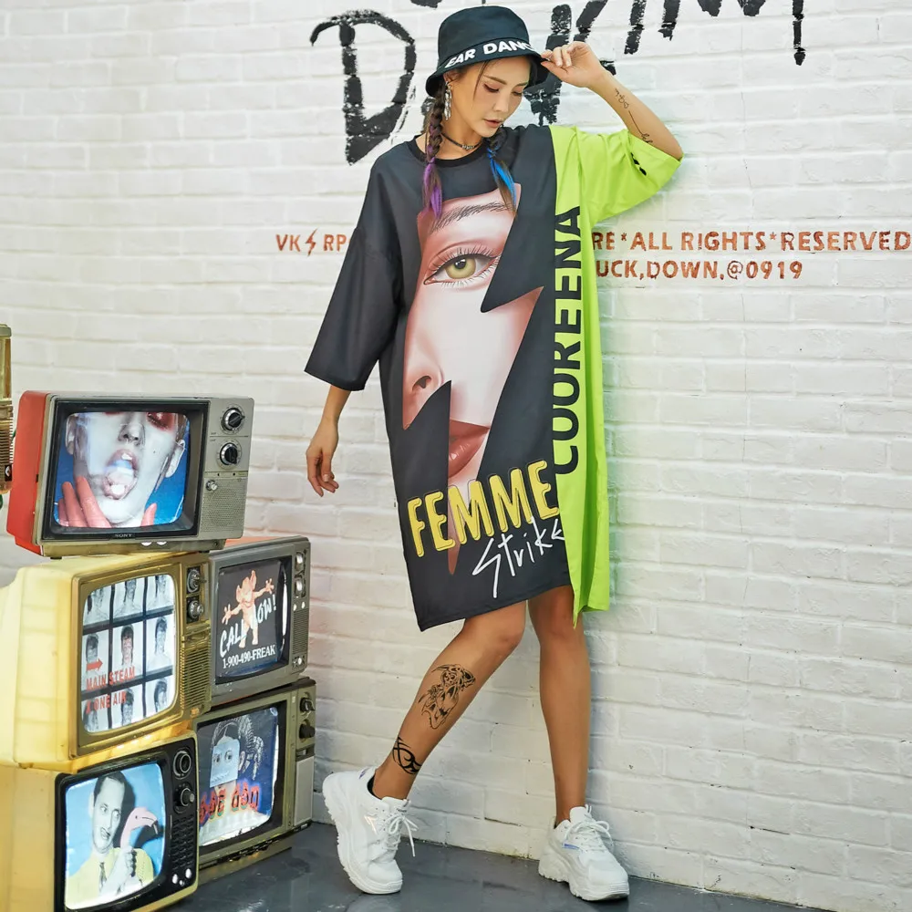 2020 Y2k Women T-shirt Dress Harajuku Irregular 3D Print Hip Hop Rock Long Tee Short Sleeve Loose Tops Oversized T Shirt Vestido
2020 Y2k Women T-shirt Dress Harajuku Irregular 3D Print Hip Hop Rock Long Tee Short Sleeve Loose Tops Oversized T Shirt Vestido