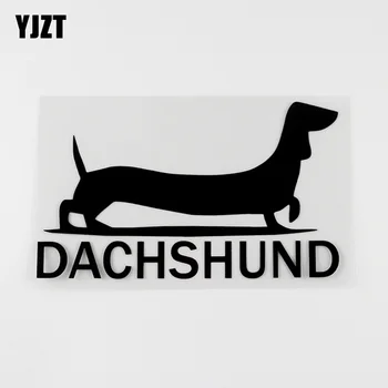 YJZT 17.5CMX10.1CM Funny Animal Dachshund Dog Vinyl Car Sticker Decal Black/Silver 8C-0158 
YJZT 17.5CMX10.1CM Funny Animal Dachshund Dog Vinyl Car Sticker Decal Black/Silver 8C-0158