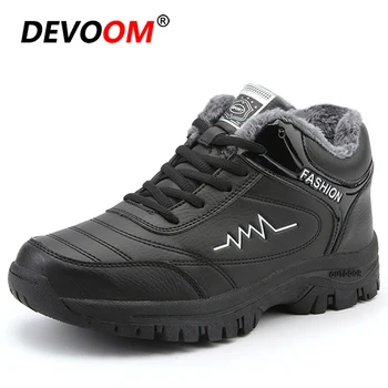 Winter Outdoor Men Hiking Shoes Leather Thick Fur Hunting Waterproof Boots Sneakers Men Mountain Climbing Trekking Shoes +Male 
Winter Outdoor Men Hiking Shoes Leather Thick Fur Hunting Waterproof Boots Sneakers Men Mountain Climbing Trekking Shoes +Male