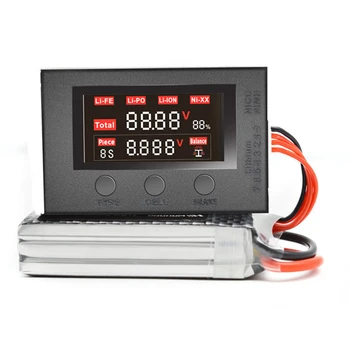 HOTRC-BX200 2-7S Battery Voltage Tester Indicator Low Voltage Buzzer Alarm Battery Voltage Checker Electricity Display - Black 
HOTRC-BX200 2-7S Battery Voltage Tester Indicator Low Voltage Buzzer Alarm Battery Voltage Checker Electricity Display - Black