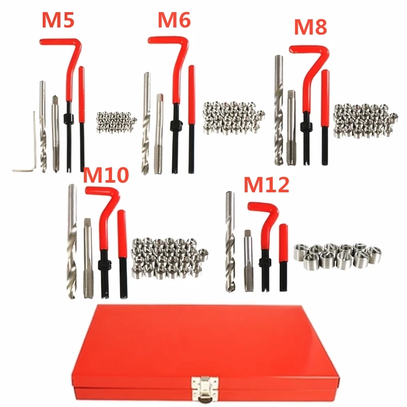 131 Pcs Engine Block Restoring Damaged Thread Repair Tool Kit M5 M6 M8 M10 M12 for Helicoil Car Repair Tools Coarse Crowbar
131 Pcs Engine Block Restoring Damaged Thread Repair Tool Kit M5 M6 M8 M10 M12 for Helicoil Car Repair Tools Coarse Crowbar