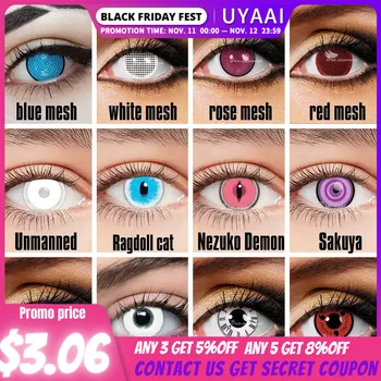 

2Pcs/Pair Cospaly Contact Lenses Halloween Makeup Anime Contact Naruto Sharingan Uchiha Colored Contact Lense Crazy Lens UYAAI
