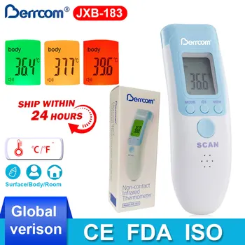 Berrcom Forehead Non-contact Infrared Thermometer Precision Baby Fever Medical Clinical Electronic Accurate Thermograph JXB-183