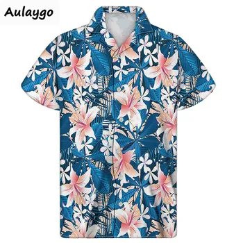 Summer Cuban Man T-Shirt Tropical Plants Printed Turn-down Collar Thin Short Sleeve Loose Hawaiian Shir 2020 New Camisa Hombre 
Summer Cuban Man T-Shirt Tropical Plants Printed Turn-down Collar Thin Short Sleeve Loose Hawaiian Shir 2020 New Camisa Hombre