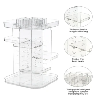 Hot Makeup Storage Box Organizer 360 Degree Rotation Cosmetic Display Case Cosmetic Storage Box DIY Adjustable Height
Hot Makeup Storage Box Organizer 360 Degree Rotation Cosmetic Display Case Cosmetic Storage Box DIY Adjustable Height