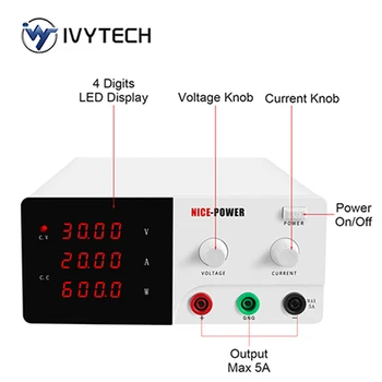 110V/220V DC Laboratory Regulated Lab Power Supply Adjustable 0-20A 0-30V Voltage Regulator Stabilizer Switching Bench Source
110V/220V DC Laboratory Regulated Lab Power Supply Adjustable 0-20A 0-30V Voltage Regulator Stabilizer Switching Bench Source