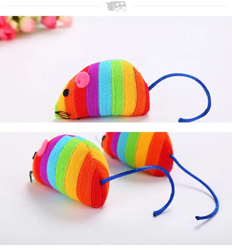 Soft Fleece False Mouse Cat Toys Cotton-filled Little Mouse Funny Cat Toys Catnip Mice Cats Toys Fun Plush Mouse Pet Supplies