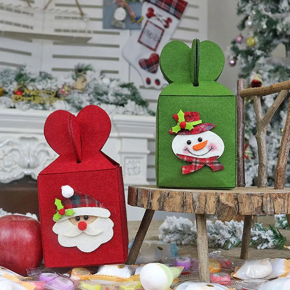 merry christmas gift bags santa claus xmas tree packing non-wo