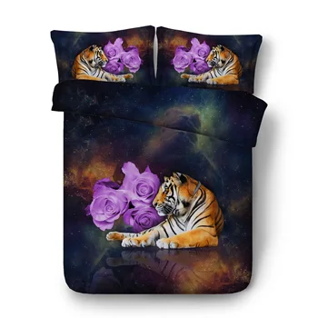 3pcs dark blue galaxy nebula duvet cover and pillow case single queen super king size purple rose and tiger printed bedding set
3pcs dark blue galaxy nebula duvet cover and pillow case single queen super king size purple rose and tiger printed bedding set