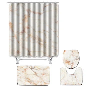 New 4pcs/set Waterproof Shower Curtain & Lid Toilet Cover Pedestal Rug Non-slip Bath Mat Bathroom Curtain Bathroom Accessories
New 4pcs/set Waterproof Shower Curtain & Lid Toilet Cover Pedestal Rug Non-slip Bath Mat Bathroom Curtain Bathroom Accessories