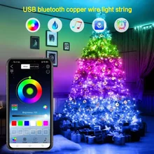 Christmas Tree Decoration App Control RGB LED String Lights Dimmable Timing USB Bluetooth Copper Wire New Year Xmas Lamp String
Christmas Tree Decoration App Control RGB LED String Lights Dimmable Timing USB Bluetooth Copper Wire New Year Xmas Lamp String