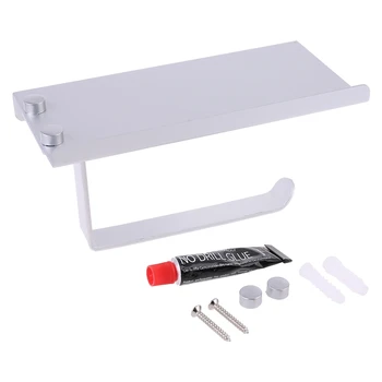 Bathroom Toilet Roll Paper Holder Wall-mounted Aluminum Tissue Phone Rack Shelf
Bathroom Toilet Roll Paper Holder Wall-mounted Aluminum Tissue Phone Rack Shelf