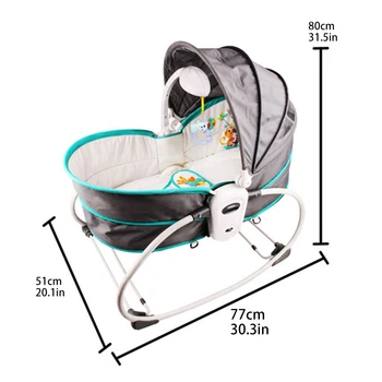 5 In 1 Baby Intelligent Vibrative Rocking Chair Electric Comfort Cradles Bed for baby 2020 new arrival - Green Grey
5 In 1 Baby Intelligent Vibrative Rocking Chair Electric Comfort Cradles Bed for baby 2020 new arrival - Green Grey