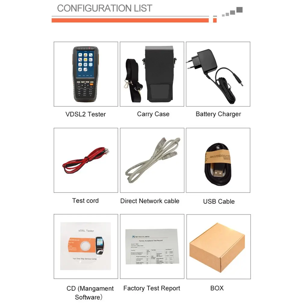 TM600P VDSL VDSL2 Full funciton Tester Support 35b 30a 17a profile ADSL WAN & LAN Tester With OPM+VFL+TDR+Tone Tracker
TM600P VDSL VDSL2 Full funciton Tester Support 35b 30a 17a profile ADSL WAN & LAN Tester With OPM+VFL+TDR+Tone Tracker