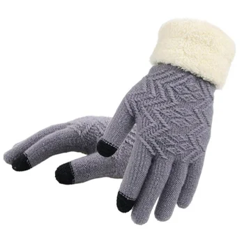 New Winter Touch Screen Knitted Gloves Women Fashion Knit Gloves Mittens Female thick Plush Wrist Driving Glove Wholesale
New Winter Touch Screen Knitted Gloves Women Fashion Knit Gloves Mittens Female thick Plush Wrist Driving Glove Wholesale