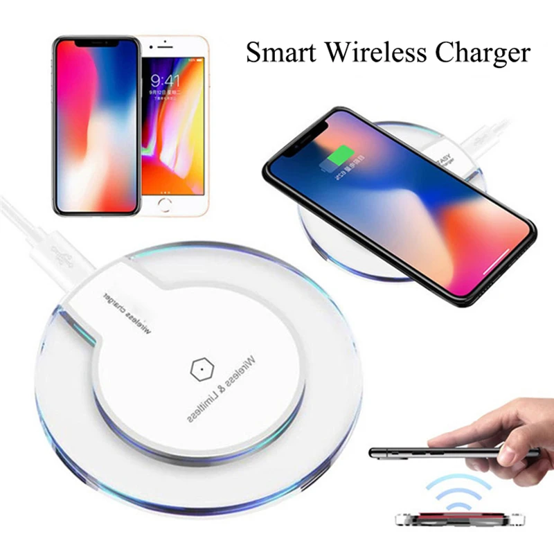 Crystal Desktop Pad Wireless Charger 5W Smart QI Micro-USB Crystal Base Transparent Disc Fast Charger For iPhone 11Pro XS X 8+ 8
Crystal Desktop Pad Wireless Charger 5W Smart QI Micro-USB Crystal Base Transparent Disc Fast Charger For iPhone 11Pro XS X 8+ 8
