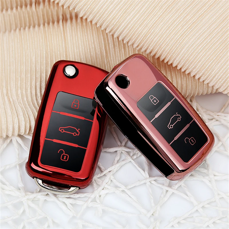Newest Soft TPU Car Key Case Shell Cover For Volkswagen Polo Golf Passat Touareg Tiguan Beetle Bora Jetta Sagitar Accessories | Автомобили