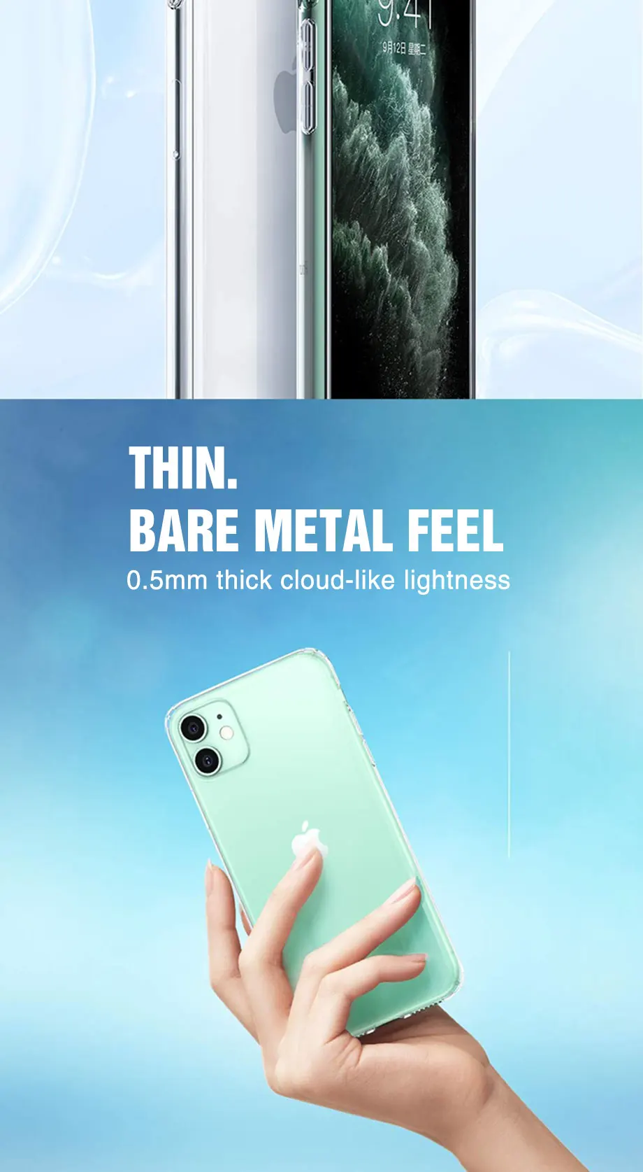 Silicone Case For iPhone 11 Pro X XR XS Max 4 5 6 7 8 Plus Cover Transparent Cases For iPhone SE 2020 11 XR Shockproof Case Soft