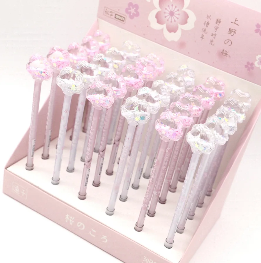 30 pcs Gel Pens Cherry blossoms into oil black color gift gel-ink pens pens for writing Cute stationery office school supplies 
30 pcs Gel Pens Cherry blossoms into oil black color gift gel-ink pens pens for writing Cute stationery office school supplies