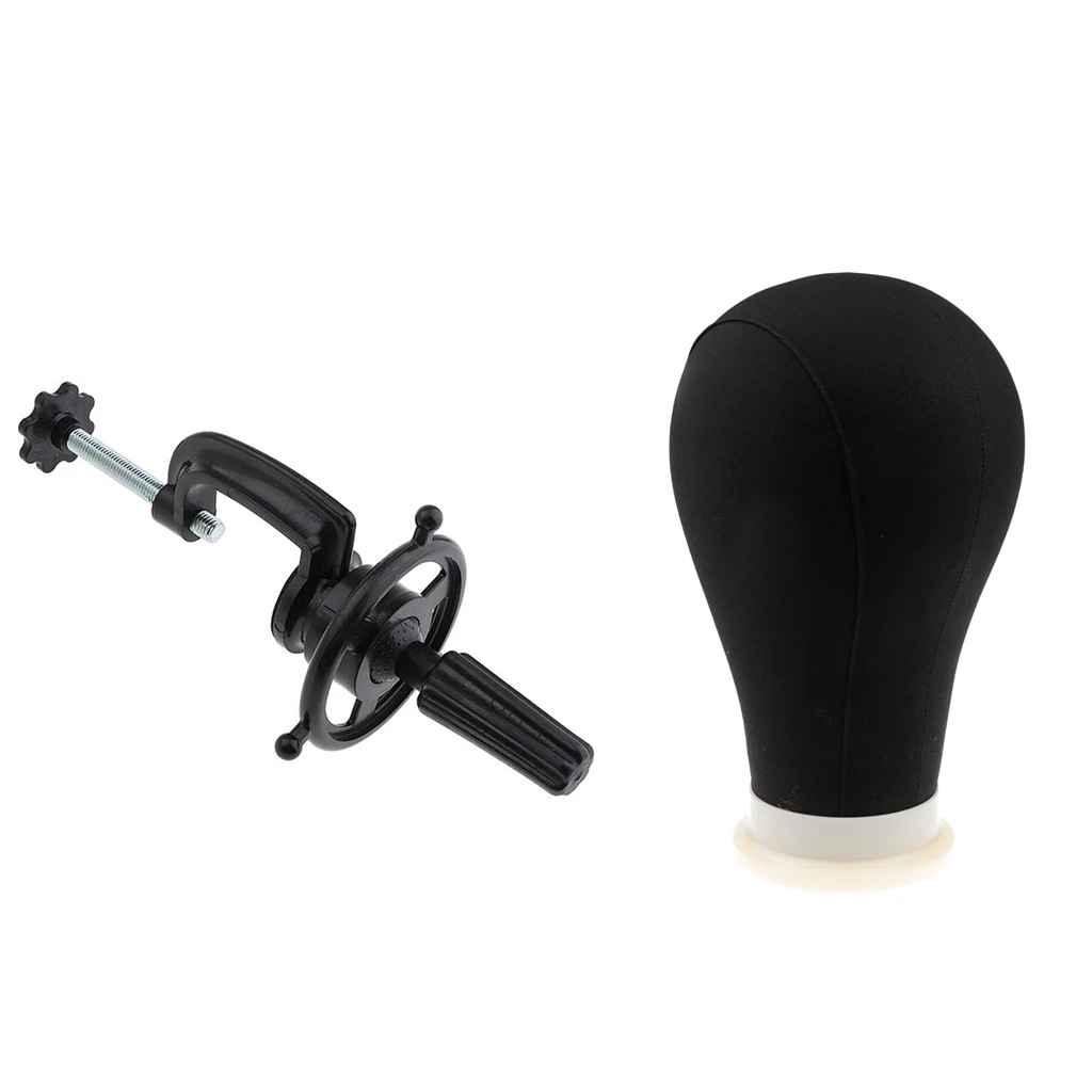22 inches Canvas Block Mannequin Head for Wigs Making Beauty Cosmetology Training Doll Head Stand Manikin Clamp Pins Set 22 inches Canvas Block Mannequin Head for Wigs Making Beauty Cosmetology Training Doll Head Stand Manikin Clamp Pins Set