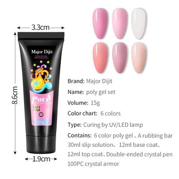 6 Colors Press on nails Soak-off UV Gel Nail Polish Varnish Nail Molds Manicure Kit Nail Extension UV Gel Nails Gel
6 Colors Press on nails Soak-off UV Gel Nail Polish Varnish Nail Molds Manicure Kit Nail Extension UV Gel Nails Gel