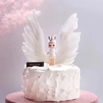 Cake topper romantic and beautiful archangel feather wings birthday party decoration flag planting dessert table decoration 
Cake topper romantic and beautiful archangel feather wings birthday party decoration flag planting dessert table decoration