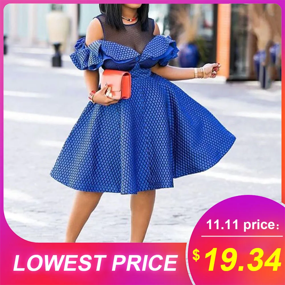 Falbala Blue Dress Women 2019 Summer Party Dinner Evening Female Robe See-Through Mesh Lady Elegant African Midi Dresses
Falbala Blue Dress Women 2019 Summer Party Dinner Evening Female Robe See-Through Mesh Lady Elegant African Midi Dresses