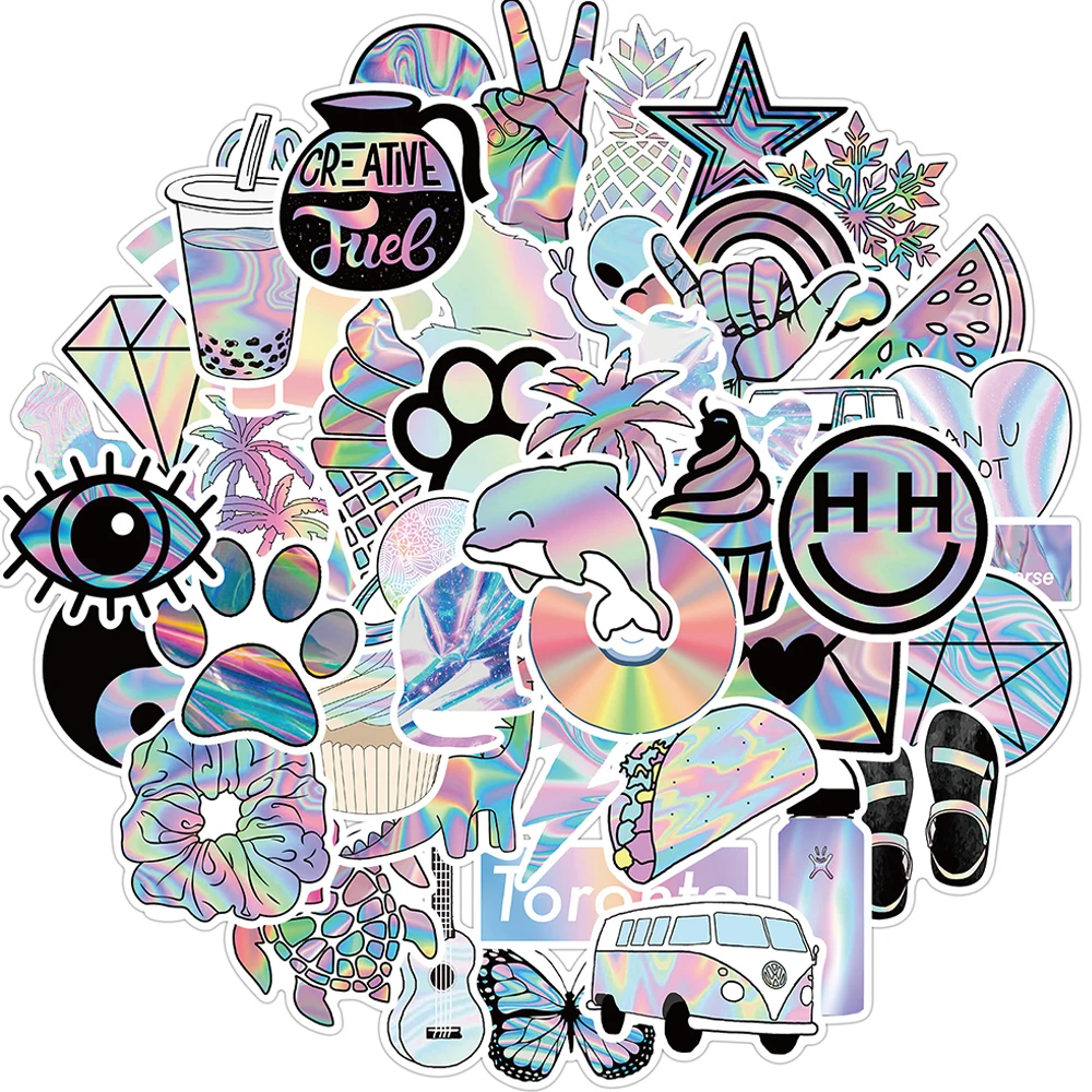 50PCS Mixed VSCO Holographic Laser Cartoon Stickers Luggage Skateboard Cute DIY Cool Graffiti Girl Gradient Sticker Decal
50PCS Mixed VSCO Holographic Laser Cartoon Stickers Luggage Skateboard Cute DIY Cool Graffiti Girl Gradient Sticker Decal