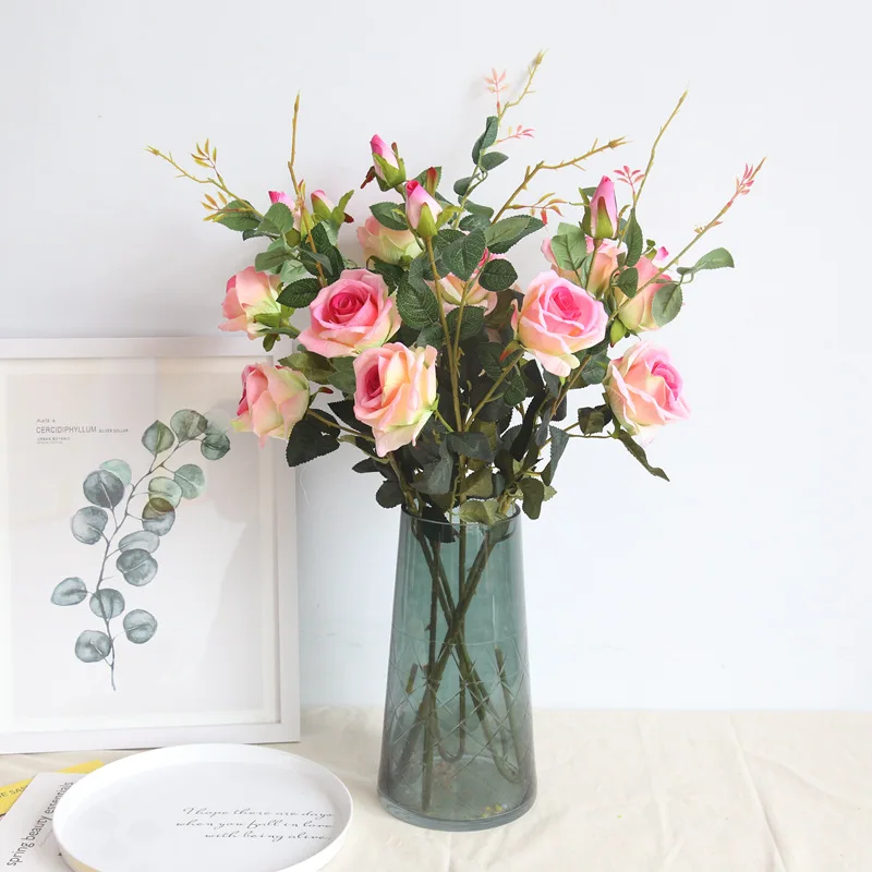 1 Branch Velvet Rose 3 Heads Artificial Flowers DIY Silk Fake Flower Fresh Flores for Party Home Wedding Garden Decoration
1 Branch Velvet Rose 3 Heads Artificial Flowers DIY Silk Fake Flower Fresh Flores for Party Home Wedding Garden Decoration