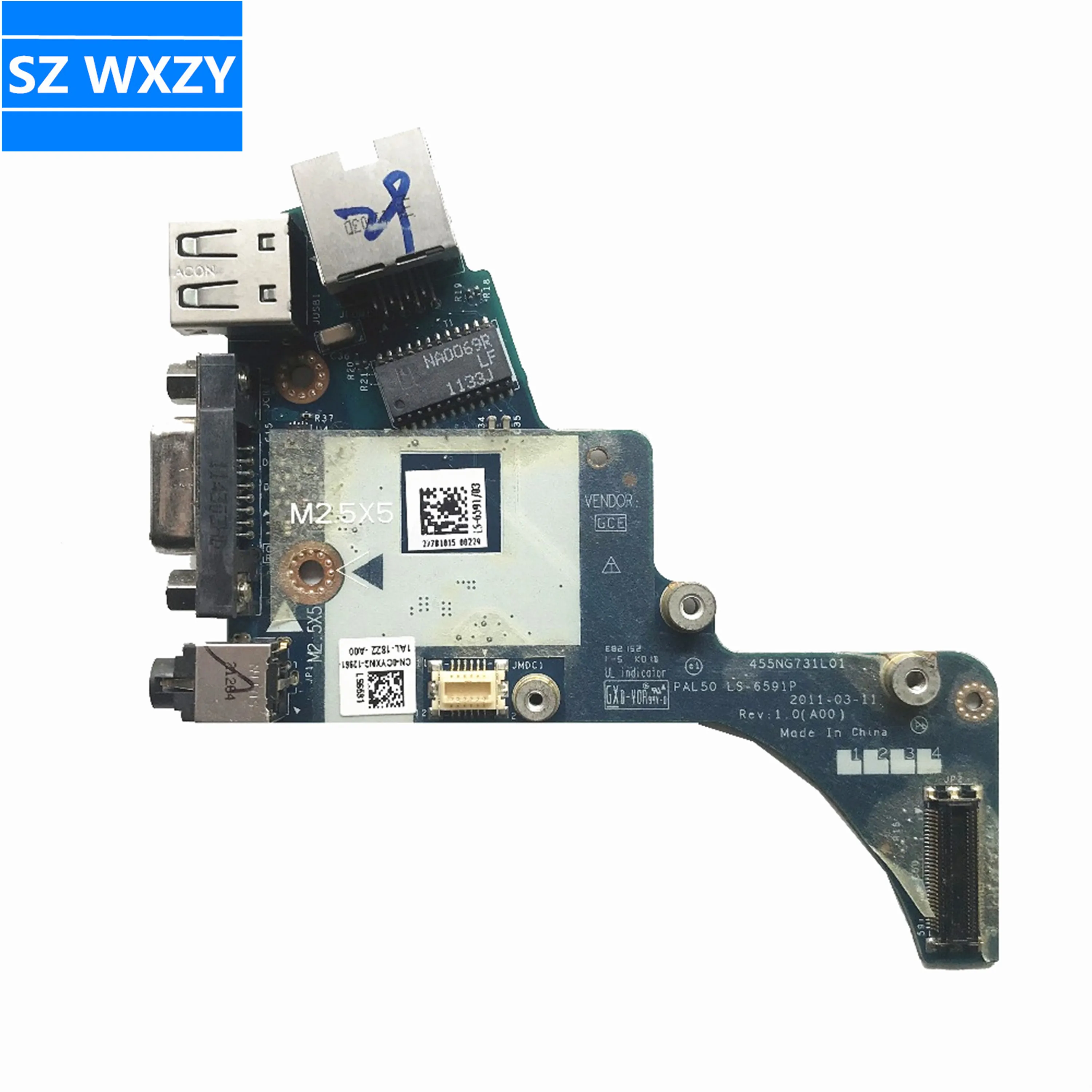 Оригинал для Dell E6420 аудио Ethernet USB VGA порт плата CN-0CYXNG 0CYXNG PAL50 LS-6591P 100% Протестировано
