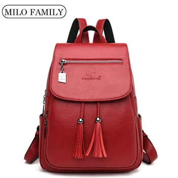 Fashion Tassel Zipper Backpack Female Brand Leather Women Backpack Large Capacity School Bag Student Bookbag Leisure Backpack
Fashion Tassel Zipper Backpack Female Brand Leather Women Backpack Large Capacity School Bag Student Bookbag Leisure Backpack