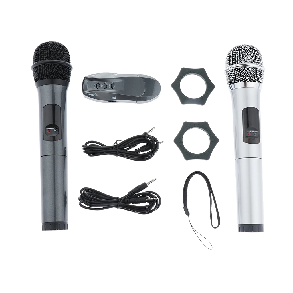 Portable 2 in 1 Mic Wireless Karaoke Microphone w/ Plastic Mini Receiver Handheld Dynamic Microphone System
Portable 2 in 1 Mic Wireless Karaoke Microphone w/ Plastic Mini Receiver Handheld Dynamic Microphone System
