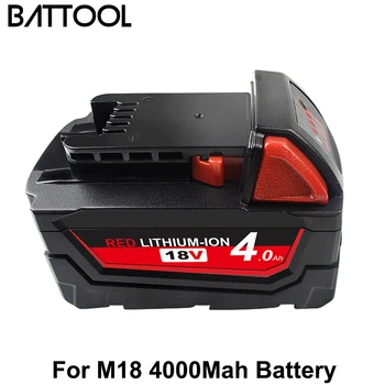 Battery 4000mah Power Tools Rechargeable Li-ion Battery For Milwaukee M18 18v Replacement 48-11-1815 48-11-1850 48-11-1840
Battery 4000mah Power Tools Rechargeable Li-ion Battery For Milwaukee M18 18v Replacement 48-11-1815 48-11-1850 48-11-1840