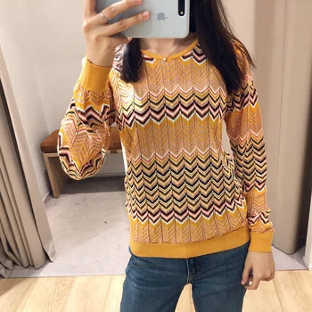 Spring Autumn Thin Pullovers 2019 New Wave Striped Women Sweater High Quality Crew Neck Sweaters Casual Basics Knit Tops P-011
Spring Autumn Thin Pullovers 2019 New Wave Striped Women Sweater High Quality Crew Neck Sweaters Casual Basics Knit Tops P-011