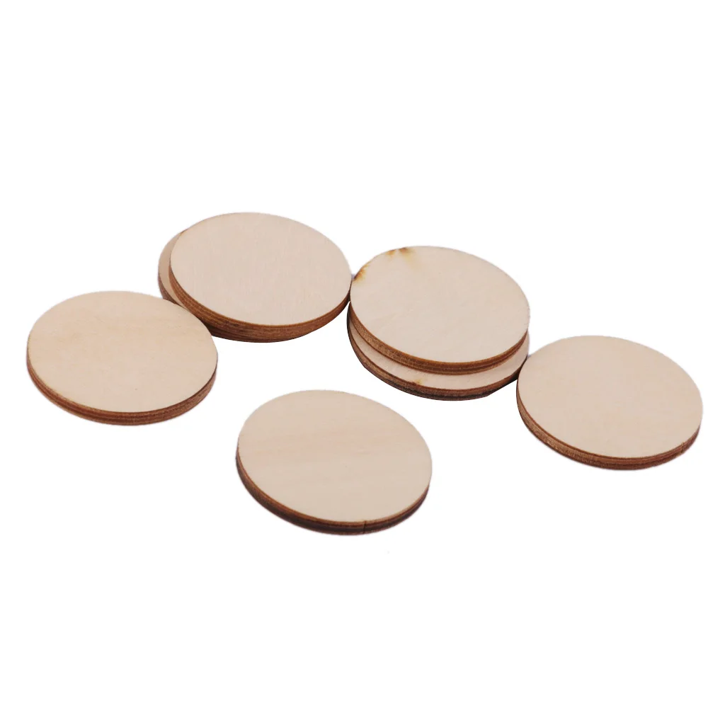60pcs Blank Round Shaped Natural Wood Slices Discs Art Craft Hobbies Pyrography 60pcs Blank Round Shaped Natural Wood Slices Discs Art Craft Hobbies Pyrography