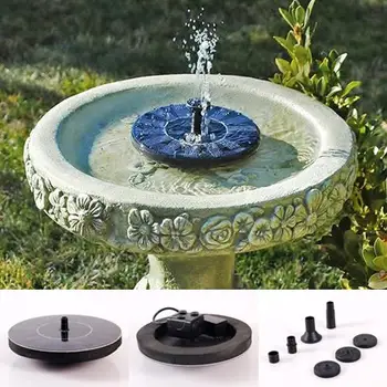Garden Solar Fountain Pump Water Pool Power Plant Floating Submersible Decor Solar Panel Power Water Floating Pump