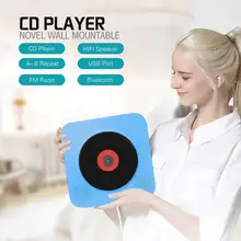 Montagem Na parede Caixa de CD Player Bluetooth Portátil de Áudio Em Casa com Controle Remoto de Rádio FM Embutido de Alta Fidelidade Alto-falantes MP3(China)