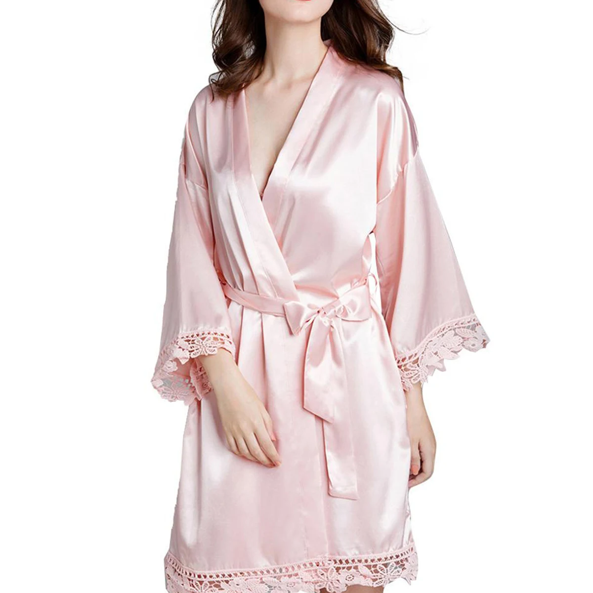 Women's Kimono Robe Simulation Silk Solid Long Sleeve High Waist Satin Robe Silky Kimono Bathrobe Pure Color Sleepwear with Belt
Women's Kimono Robe Simulation Silk Solid Long Sleeve High Waist Satin Robe Silky Kimono Bathrobe Pure Color Sleepwear with Belt