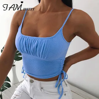 IAMHOTTY Ruched Drawstring Solid Casual Crop Top Women Vintage Backless Slim Fitness Streetwear Tops Femme Sexy Tshirt Summer
IAMHOTTY Ruched Drawstring Solid Casual Crop Top Women Vintage Backless Slim Fitness Streetwear Tops Femme Sexy Tshirt Summer