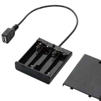 4 section 5th battery box USB single female head wire with switch Battery Storage Clip Pack Holder Case
4 section 5th battery box USB single female head wire with switch Battery Storage Clip Pack Holder Case