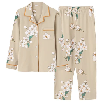 XIZOU Women Lovely Wear Leisure 2020 Autumn Long Sleeved Women Pajamas Set Long Pant Pyjamas Sets Cotton Leisure Sleepwear
XIZOU Women Lovely Wear Leisure 2020 Autumn Long Sleeved Women Pajamas Set Long Pant Pyjamas Sets Cotton Leisure Sleepwear