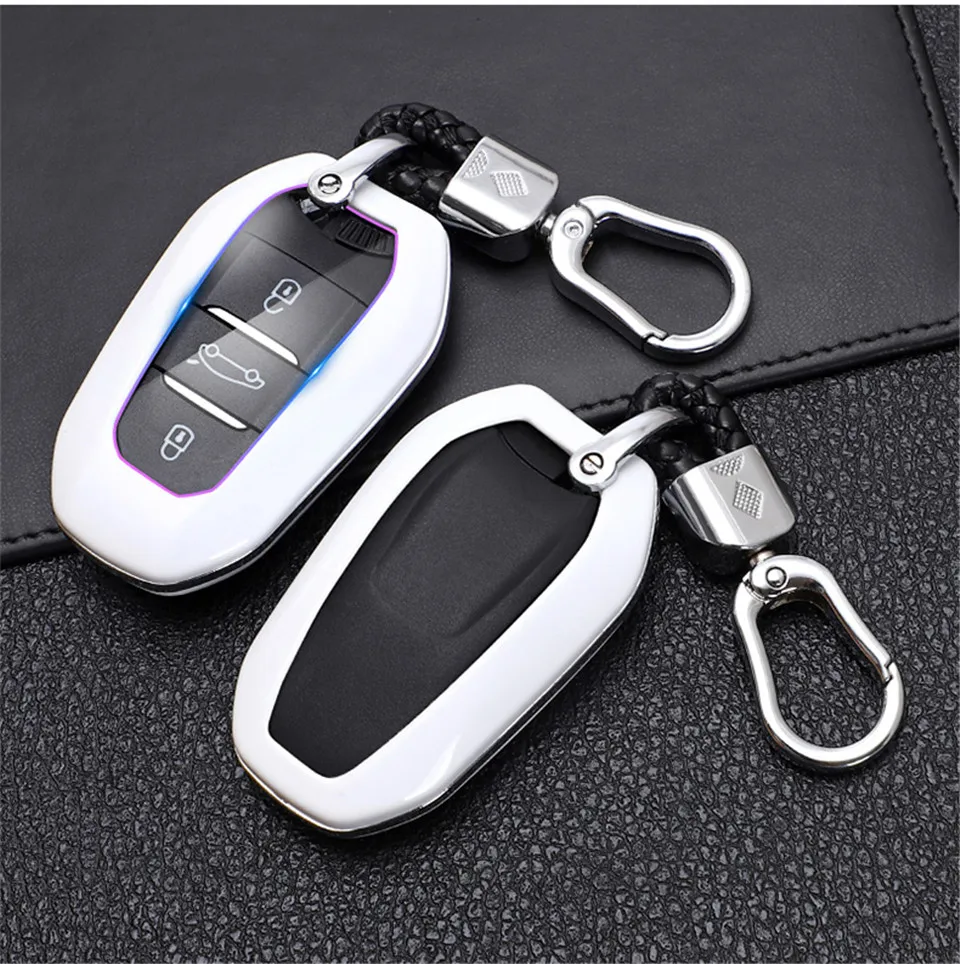 Shell Cover Holder Car Key Fob Case 5008 DS5 DS6 For Peugeot 208 DS3 For Citroen C4 C5 X7 C4L C6 C3-XR 3008 4008 Accessories