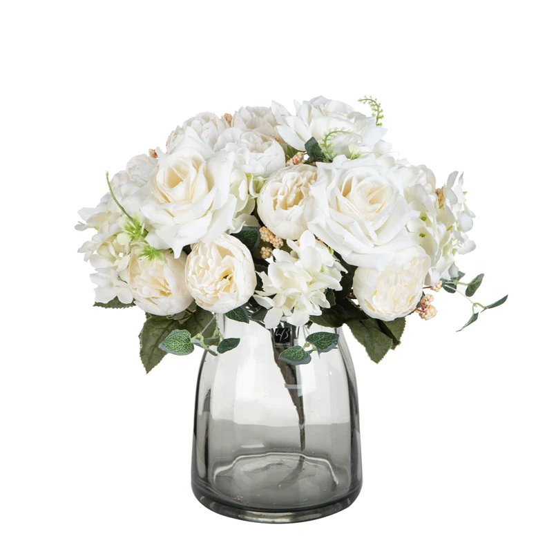 Шелковая Гортензия Весенние Свадебные садовые розы букет невесты