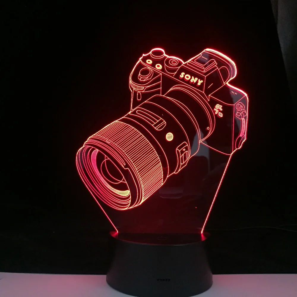 SLR Camera Model 3D Table Lamp Children Bedroom Decoration Control Gift SLR Camera Model 3D Table Lamp Children Bedroom Decoration Control Gift