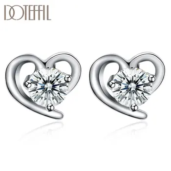 DOTEFFIL 925 Sterling Silver Heart-shaped AAA Zircon Earrings Charm Women Jewelry Fashion Wedding Party Gift
DOTEFFIL 925 Sterling Silver Heart-shaped AAA Zircon Earrings Charm Women Jewelry Fashion Wedding Party Gift