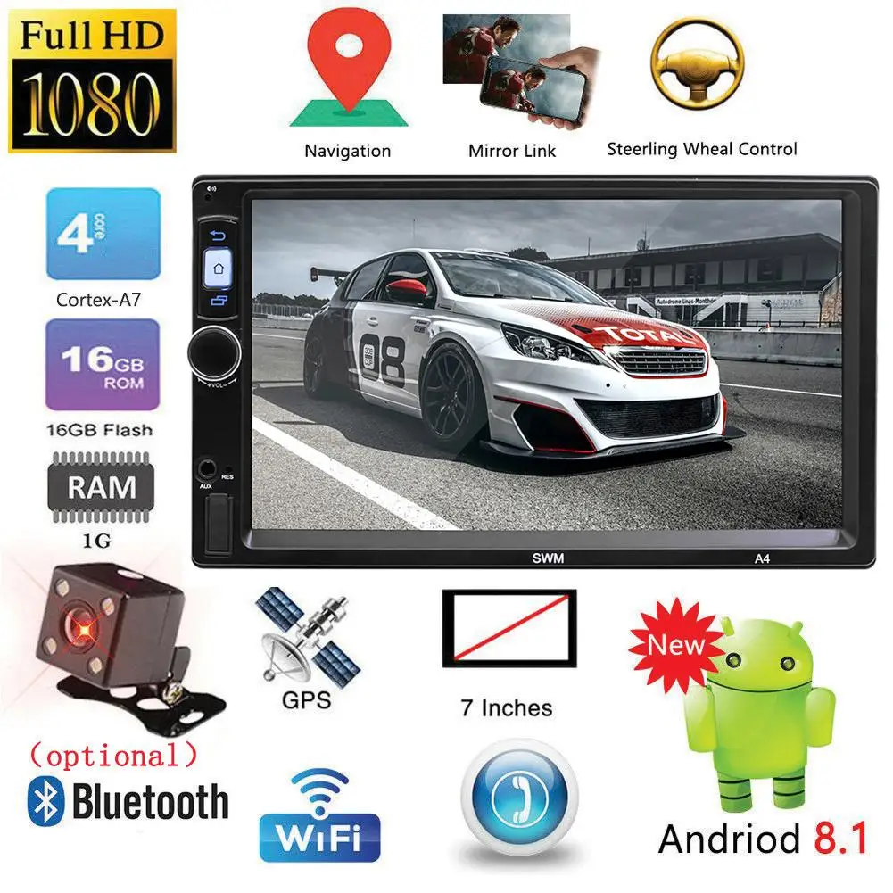 Car Radio 7inch Touch Screen 2Din Android 8.1 Car Multimedia Player GPS Navigation Bluetooth WiFi USB FM HD Video For SWM A4
Car Radio 7inch Touch Screen 2Din Android 8.1 Car Multimedia Player GPS Navigation Bluetooth WiFi USB FM HD Video For SWM A4