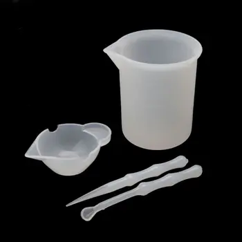 4Pcs Reusable Washable Silicone Resin Mixing Measuring Divided Cups Tools Kit Sticks Spoon UV Epoxy Resin Jewelry Tools 
4Pcs Reusable Washable Silicone Resin Mixing Measuring Divided Cups Tools Kit Sticks Spoon UV Epoxy Resin Jewelry Tools
