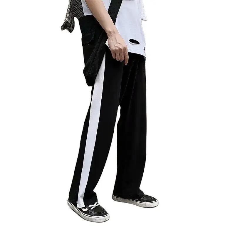 Men's Pants Men's Striped Wide Leg Pants Youth Spring and Autumn Split Casual Pants Fashion Trend Pants Loose Straight Pants
Men's Pants Men's Striped Wide Leg Pants Youth Spring and Autumn Split Casual Pants Fashion Trend Pants Loose Straight Pants