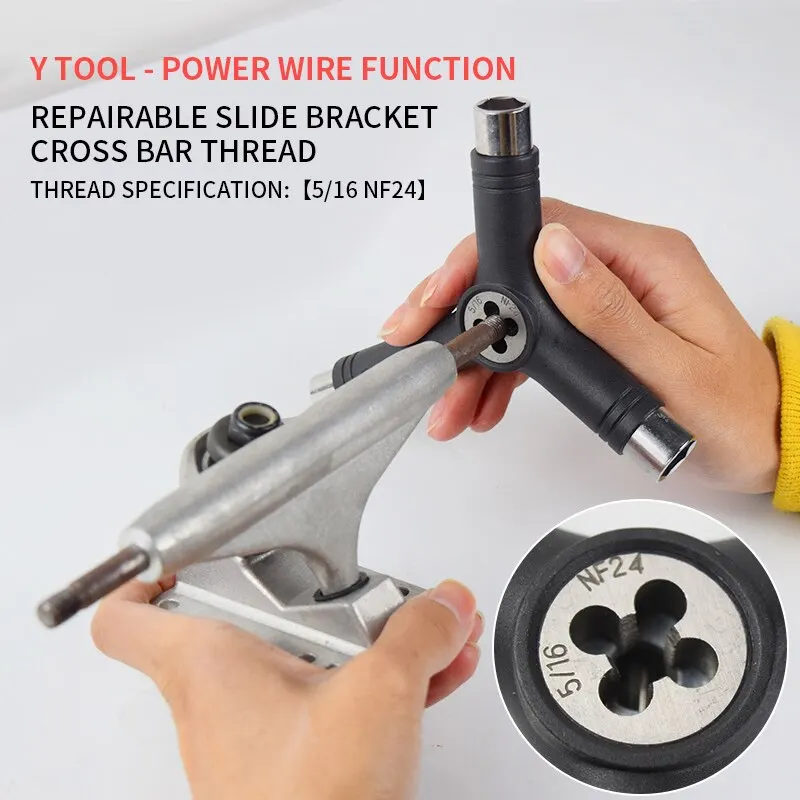 Socket Wrench Skate Tool All-In-One Multifunctional T/Y Tool To Repair Or Tighten Skateboards 100*110mm
Socket Wrench Skate Tool All-In-One Multifunctional T/Y Tool To Repair Or Tighten Skateboards 100*110mm