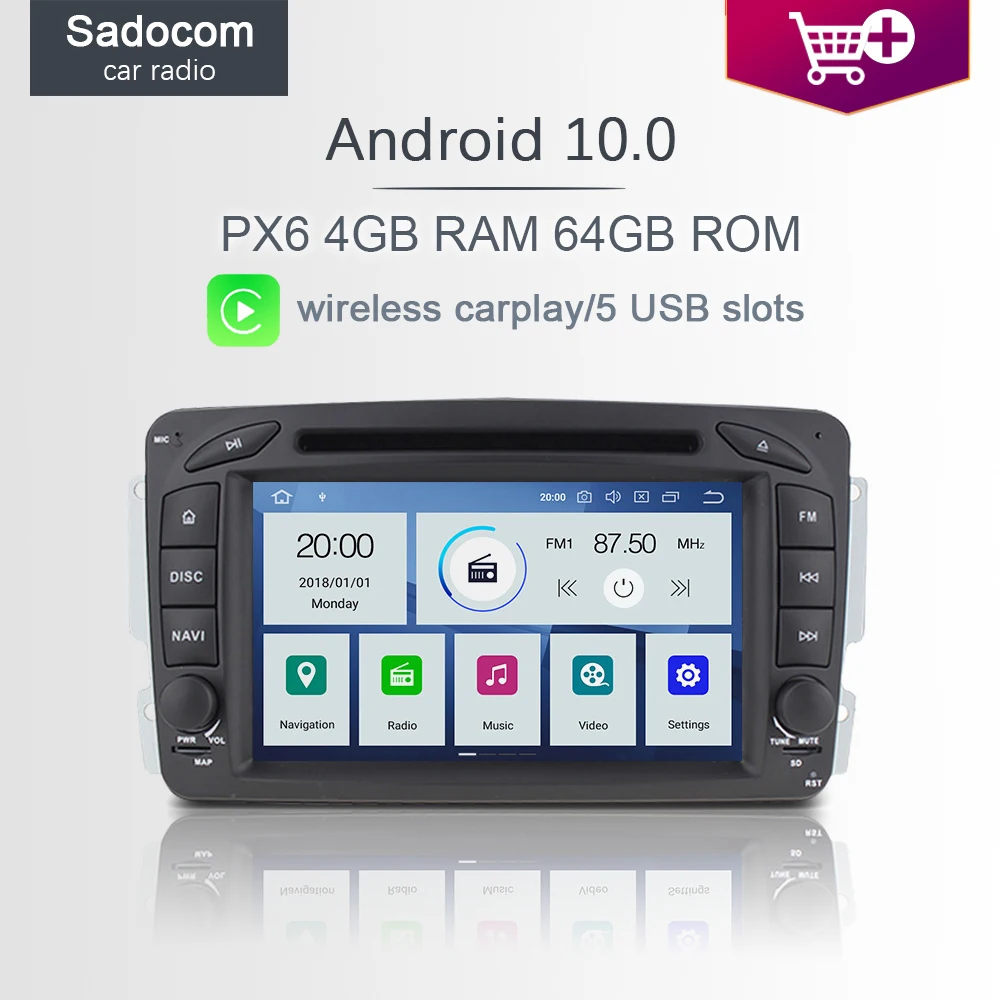 PX6 DSP Android 10 0 8 ядер 64 Гб ROM 4 RAM автомобильный DVD мультимедийный плеер радио для Benz Vaneo